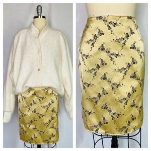 Vintage Y2K Free People Gold Mini Skirt Size M Medium USA Bratz Clueless